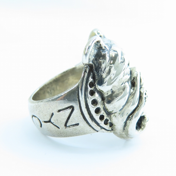 実際に弊社で買取させて頂いたSchott/ショット NYC ブルドッグ リング/19-20号の画像 4枚目