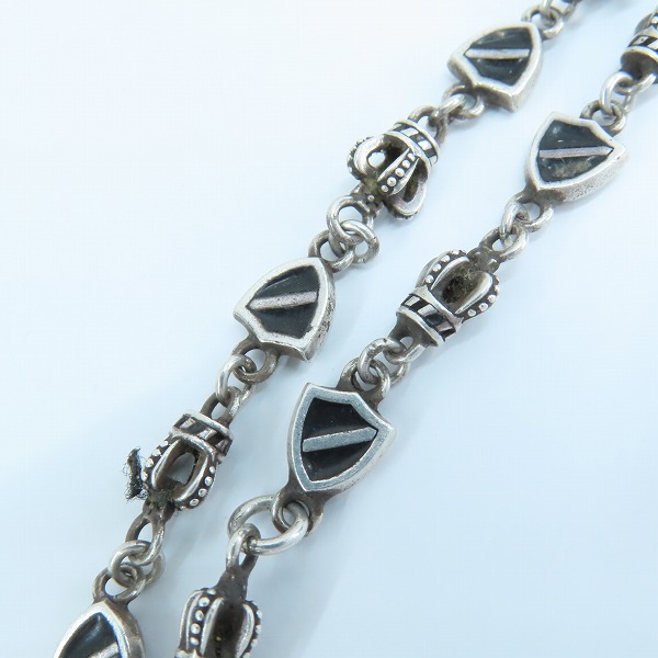 実際に弊社で買取させて頂いたJustin Davis/ジャスティンデイビス Crown Shield Link Chain/クラウンシールドリンク チェーン SNJ190の画像 1枚目