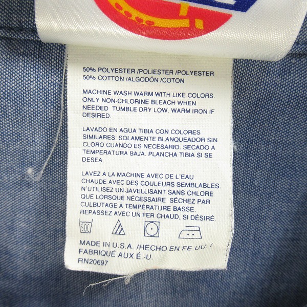 実際に弊社で買取させて頂いたDickies/ディッキーズ USA製 シャンブレーシャツ 16-16-1/2の画像 3枚目