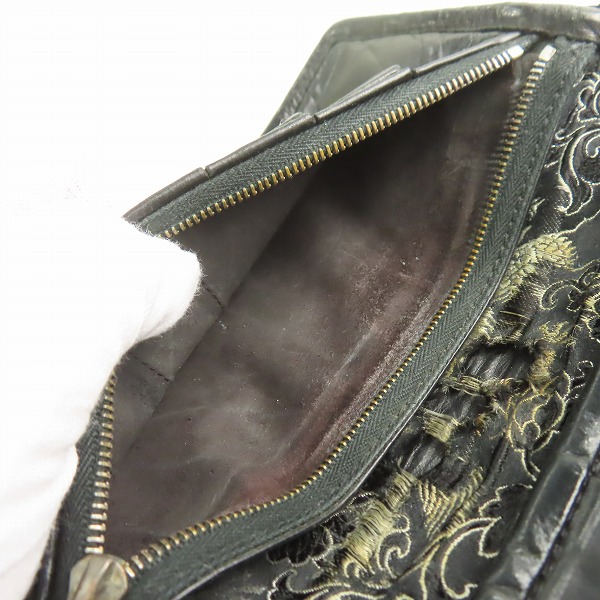 実際に弊社で買取させて頂いたBWL/BILL WALL LEATHER/ビルウォールレザー スカルボタン 長財布/ロングウォレットの画像 4枚目