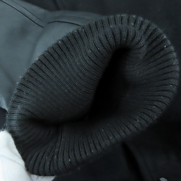 実際に弊社で買取させて頂いたDevilock×Bouncer/デビロック×バウンサー 切替 袖レザー スタジャン Lの画像 6枚目