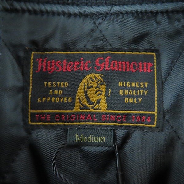 実際に弊社で買取させて頂いた【未使用】HYSTERIC GLAMOUR/ヒステリックグラマー ヒスガールワッペン付  スタジャン 0243AB03 Mの画像 2枚目