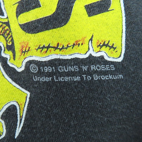 実際に弊社で買取させて頂いたBROCKUM/ブロックム Guns N' Roses/ガンズアンドローゼズ 90s  ヴィンテージ バンドTシャツ/Lの画像 5枚目