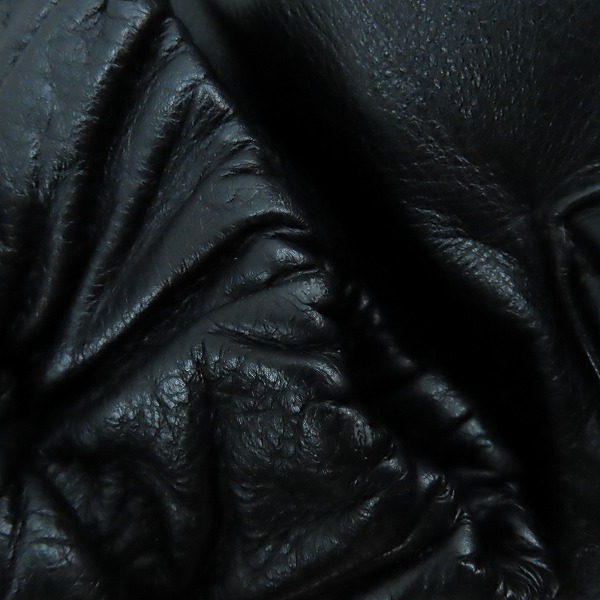 実際に弊社で買取させて頂いたBREAKBEATS×BEAMS/ブレイクビーツxビームス レザー 中綿ジャケット Lの画像 4枚目