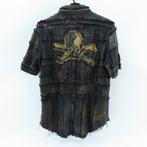 実際に弊社で買取させて頂いたRoen/ロエン スカル ドクロ 半袖シャツ 44の画像 1枚目