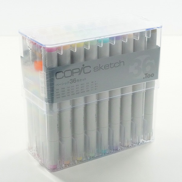 実際に弊社で買取させて頂いた【未開封】COPIC/コピック Sketch コピックスケッチ ベーシック アートマーカー 36色セット