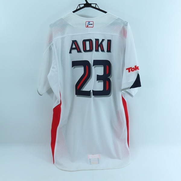 実際に弊社で買取させて頂いたZETT×BEAMS/ゼット×ビームス 東京ヤクルトスワローズ #23 青木宣親 ユニフォーム/Lの画像 1枚目