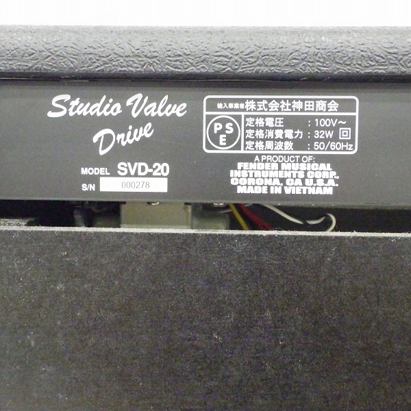 実際に弊社で買取させて頂いた★Fender/フェンダー SVD-20 Studio Valve Drive ギターアンプ コンボアンプの画像 6枚目