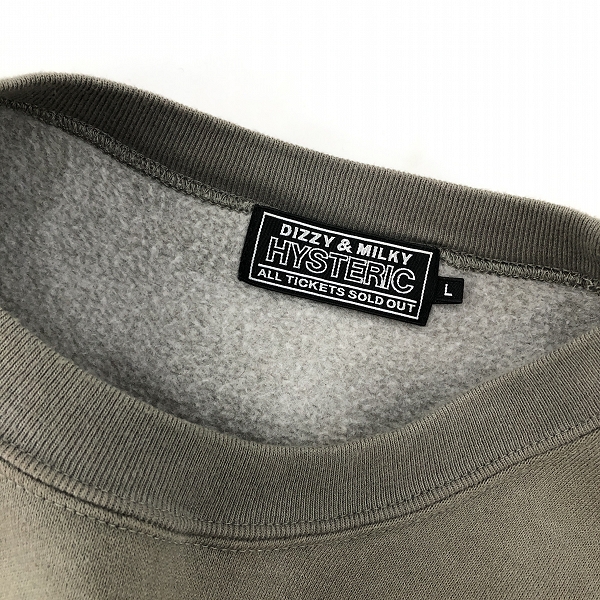 実際に弊社で買取させて頂いたHYSTERIC GLAMOUR/ヒステリックグラマー DIZZY&MILKY FLYING V スウェット 02243CS04/Lの画像 2枚目