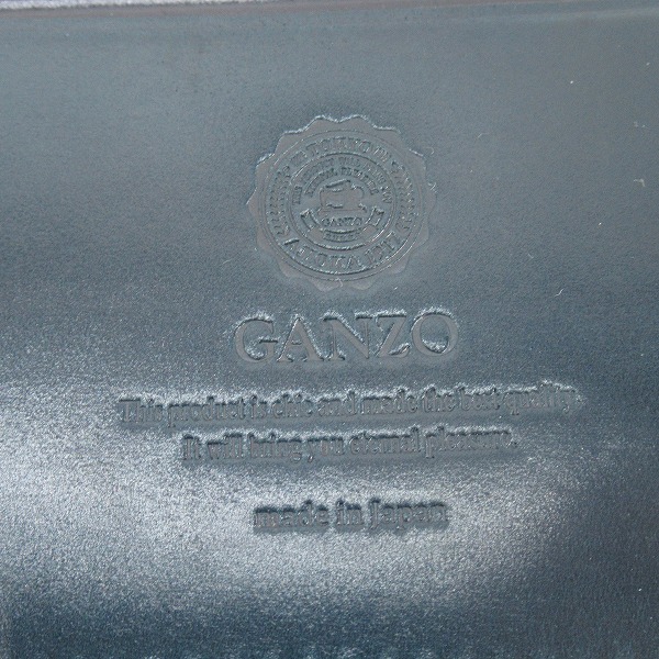 実際に弊社で買取させて頂いたGANZO/ガンゾ 馬革 SHELL CORDOVAN 2/シェルコードバン2 マチ無し長財布 67127の画像 4枚目