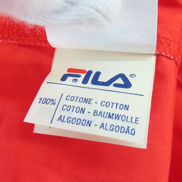 実際に弊社で買取させて頂いた【未使用】FILA/フィラ Ferrari/フェラーリ 刺繍/ワッペン 半袖シャツ Mの画像 4枚目