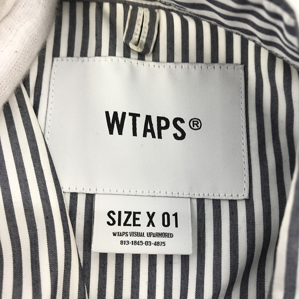 実際に弊社で買取させて頂いたWTAPS/ダブルタップス COOLMAX Stripe B.D Shirts/ストライプ 長袖シャツ 231GWDT-SHM03/01の画像 2枚目