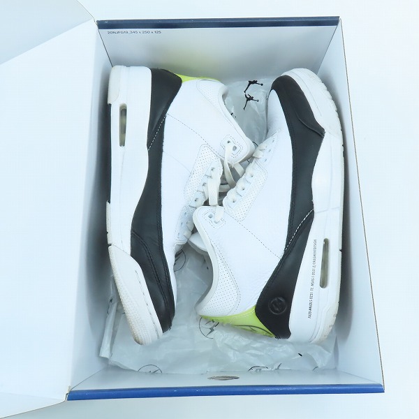 実際に弊社で買取させて頂いたFRAGMENT DESIGN×NIKE/フラグメントデザイン×ナイキ AIR JORDAN 3 エアジョーダン3 DA3595-100/28.5の画像 8枚目