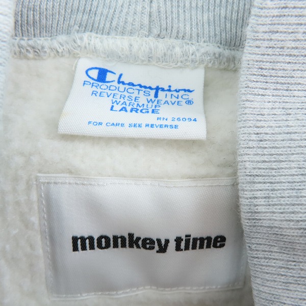 実際に弊社で買取させて頂いたChampion/チャンピオン MONKEY TIME/モンキータイム別注 プルオーバー C8-Y013/Lの画像 2枚目