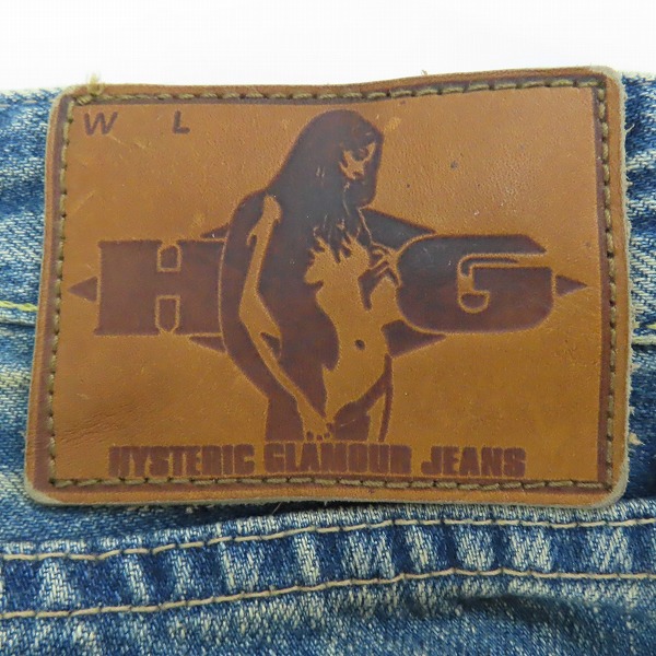 実際に弊社で買取させて頂いたHYSTERIC GLAMOUR/ヒステリックグラマー DEVIL'S NIGHT クラッシュ加工 デニムパンツ 4AP-1912 /30の画像 7枚目