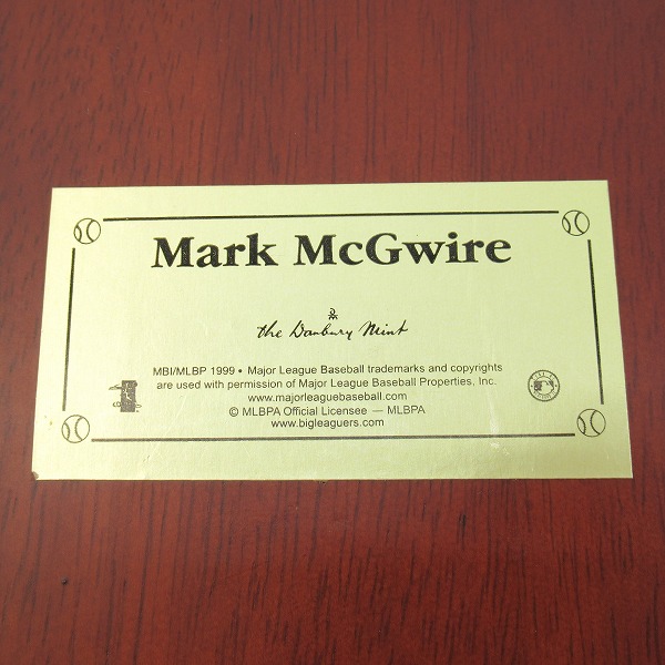 実際に弊社で買取させて頂いたTHE DANBURY MINT/ダンバリーミント MLB セントルイス・カージナルス #25 マーク・マグワイア フィギュアの画像 7枚目