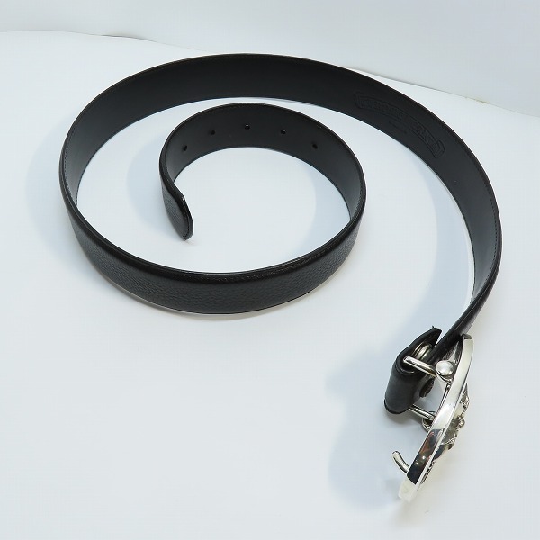 実際に弊社で買取させて頂いたCHROME HEARTS/クロムハーツ オーバルスターバックルベルト 36の画像 8枚目