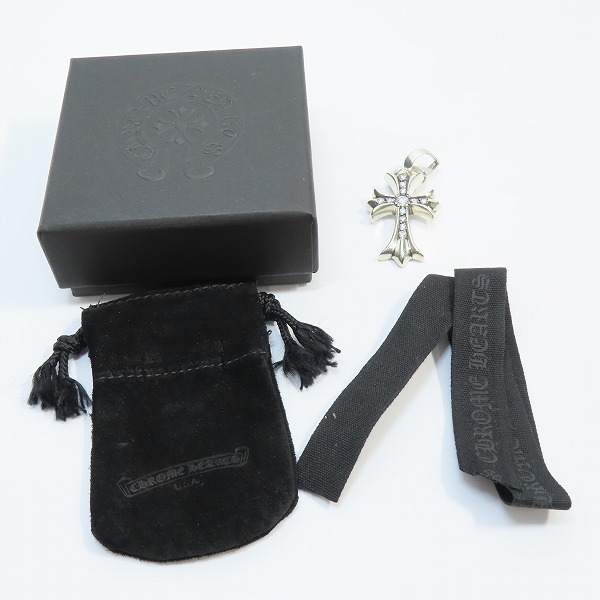 実際に弊社で買取させて頂いたCHROME HEARTS/クロムハーツ スモールCHクロス プレーンベイル パヴェダイヤの画像 9枚目