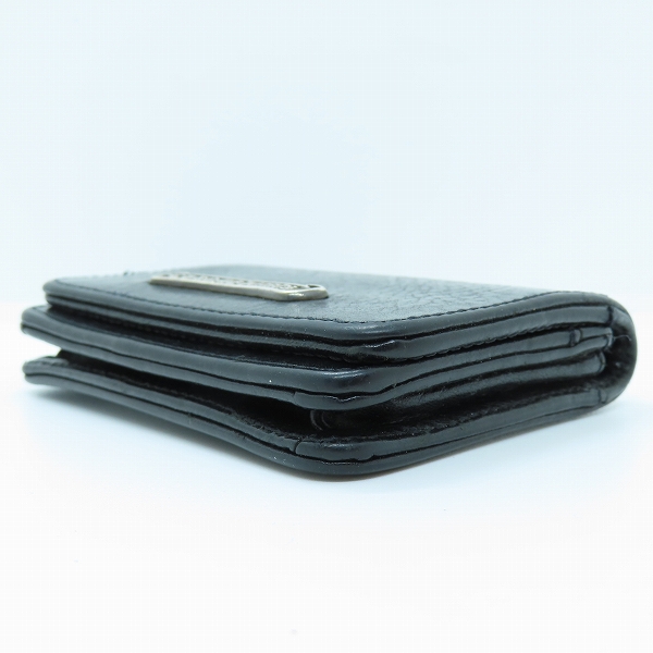 実際に弊社で買取させて頂いたCHROME HEARTS/クロムハーツ スクロールラベル 3ポケットレザー カードケース/名刺入れの画像 2枚目