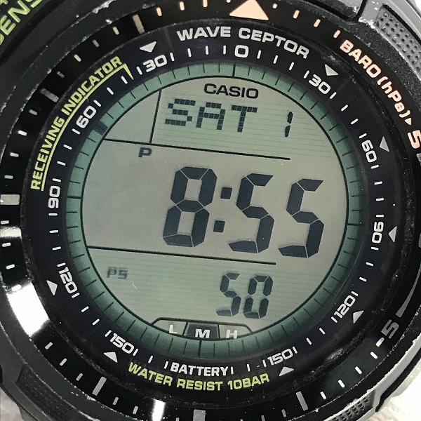 実際に弊社で買取させて頂いたCASIO/カシオ PROTREK/プロトレック 電波ソーラー MULTI BAND 5 ARWorld Series PRW-1300ARJ-2JRの画像 4枚目