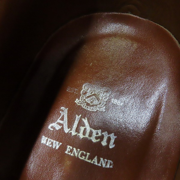 実際に弊社で買取させて頂いたALDEN/オールデン SHELL CORDOVAN LEATHER/シェルコードバンレザー プレーントゥ シューズ 990/8.5の画像 6枚目