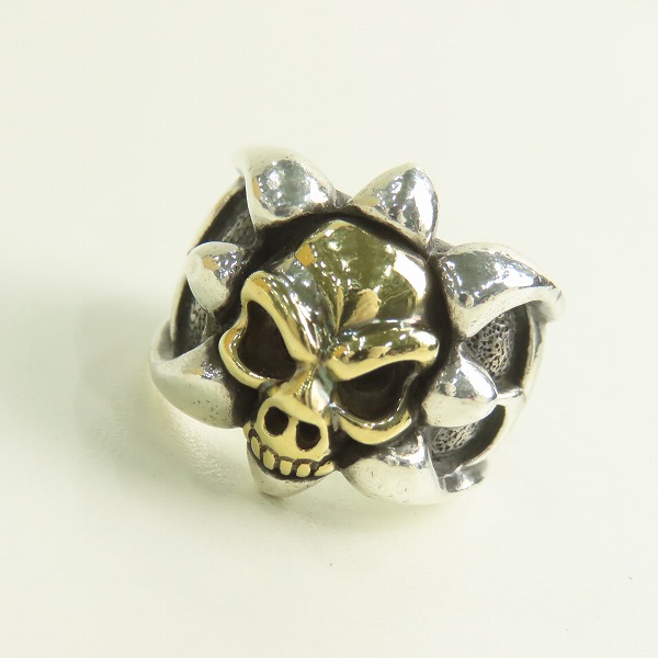 実際に弊社で買取させて頂いたBWL/ビルウォールレザー トライバルバンドブロンズスカルリング 19-21号