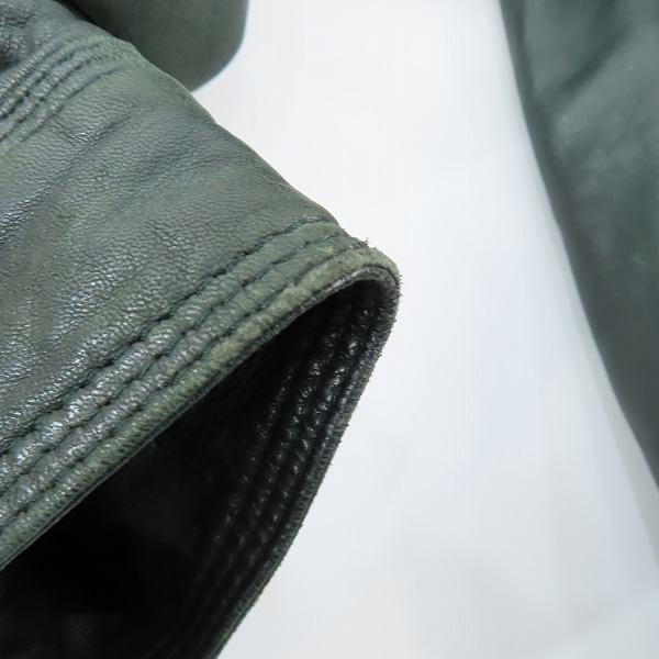 実際に弊社で買取させて頂いたCELINE/セリーヌ ビンテージ 総柄ライナー ラム レザー ブルゾン/46の画像 7枚目