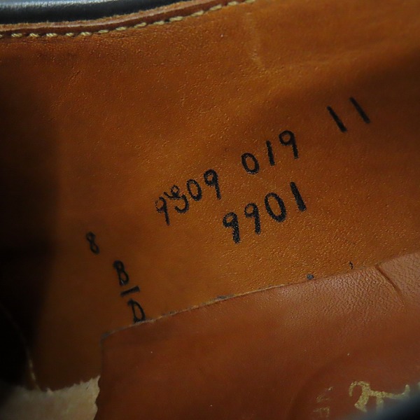 実際に弊社で買取させて頂いたALDEN/オールデン コードバン プレーントゥ レザーシューズ 9901/8の画像 5枚目