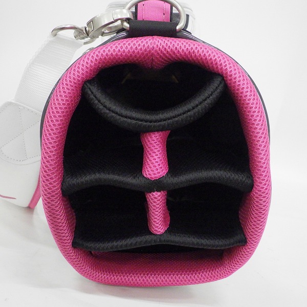 実際に弊社で買取させて頂いたCallaway/キャロウェイ Solaire/ソレイル レディース 6分割キャディバッグ ホワイト 1w用ヘッドカバー付きの画像 3枚目