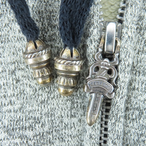 実際に弊社で買取させて頂いたCHROME HEARTS/クロムハーツ DARLIN ボロチップ ダガーZIPアップパーカー/Sの画像 6枚目