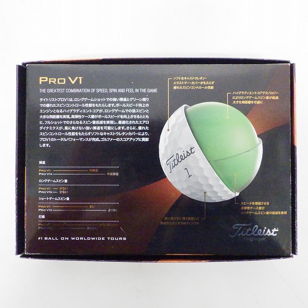 実際に弊社で買取させて頂いた【未使用】Titleist/タイトリスト PRO V1 ゴルフボール ホワイト 1ダースの画像 4枚目