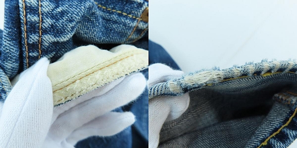 実際に弊社で買取させて頂いたEVISU/エヴィス NO.1 SPECIAL Lot2001 刺繍カモメ デニムパンツ/34×35の画像 9枚目