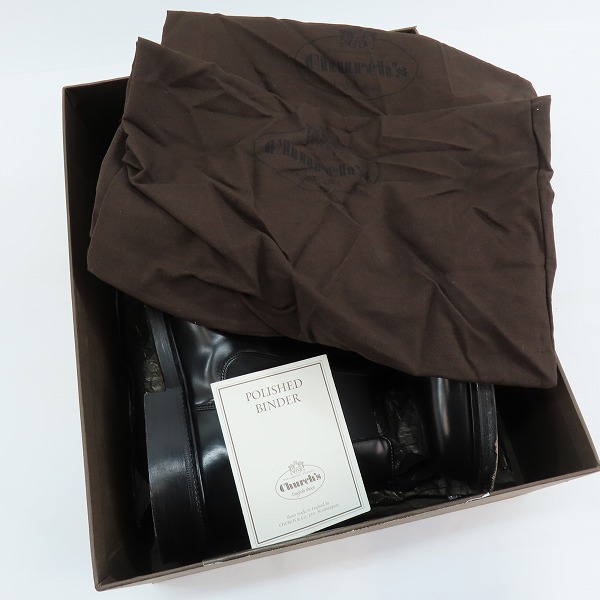 実際に弊社で買取させて頂いたChurch's/チャーチ WELLS 103ラスト サイドゴアブーツ BLACK POLISH BINDER/8.5Fの画像 7枚目