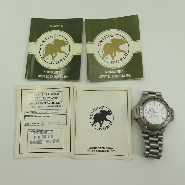 実際に弊社で買取させて頂いたHUNTING WORLD/ハンティングワールド  ムーンフェイズ 腕時計 【動作未確認】の画像 9枚目