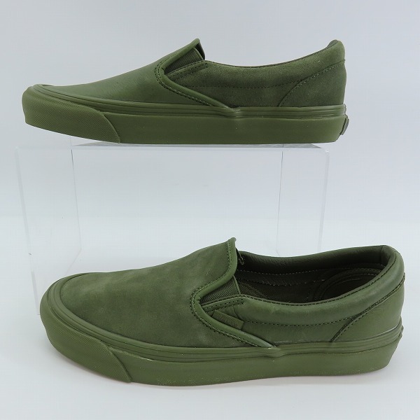 実際に弊社で買取させて頂いたVANS/バンズ OFF THE WALL/オフ ザ ウォール スリッポン/ローシューズ オリーブ VN0A32QNO19/26.0の画像 3枚目