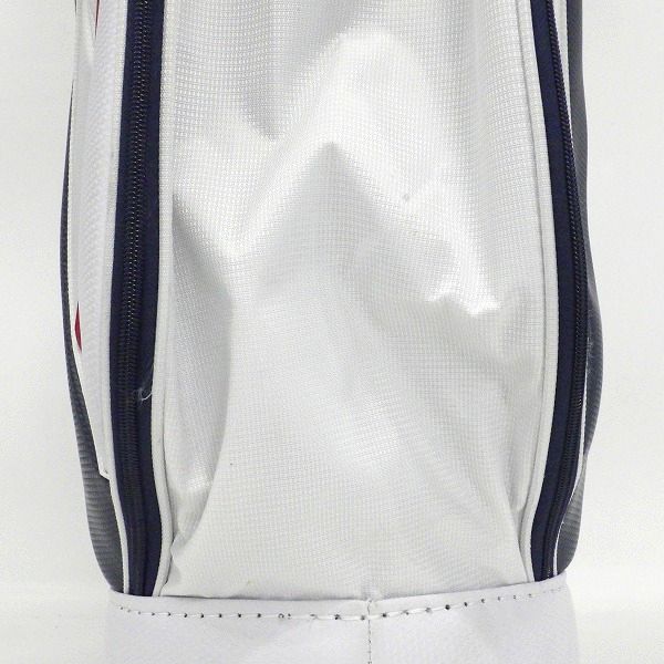 実際に弊社で買取させて頂いたTaylorMade/テーラーメイド KY321 9型 5分割トゥルーライト キャディバッグ ホワイトｘネイビーｘレッドの画像 6枚目