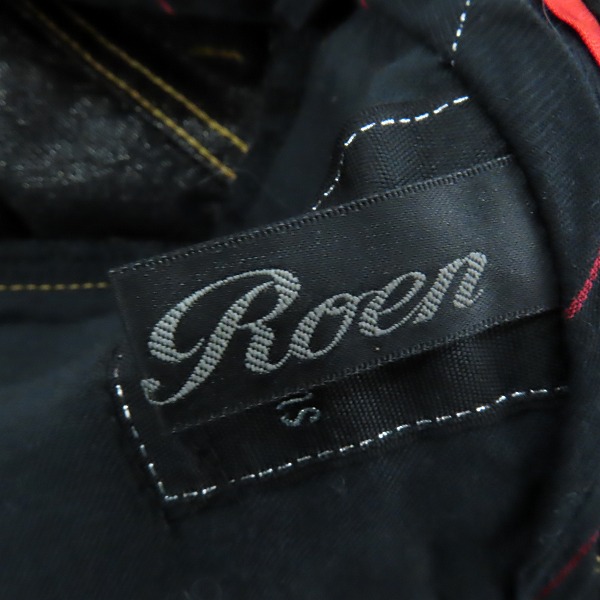 実際に弊社で買取させて頂いたRoen Jeans×BOBSON/ロエン×ボブソン スカルスタッズ ダメージ加工 デニムパンツ 32の画像 3枚目