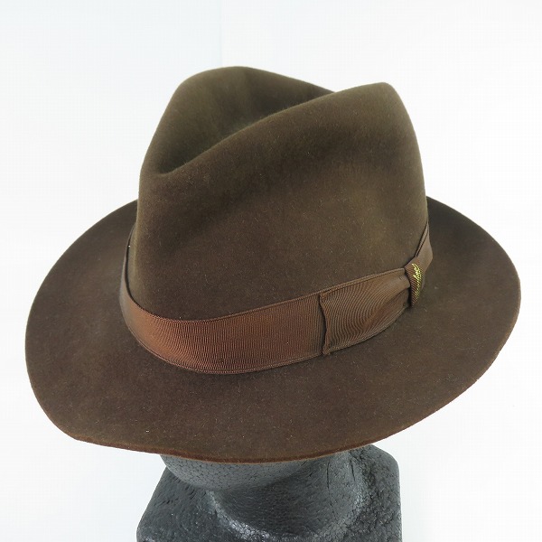 実際に弊社で買取させて頂いたBorsalino/ボルサリーノ 18.57 兎の毛 ブラウン ハット