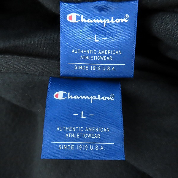 実際に弊社で買取させて頂いた【未使用】CHAMPION/チャンピオン テックウィーブ パーカー/パンツ/セットアップ 黒 C3-AS105/C3-AS202/Lの画像 2枚目