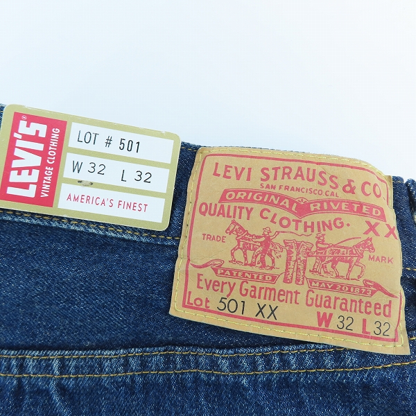 実際に弊社で買取させて頂いた【未使用】LEVI'S/リーバイス LVC 1955モデル 501XX BIGE 復刻  デニムパンツ/50155-0076/W32×L32の画像 3枚目