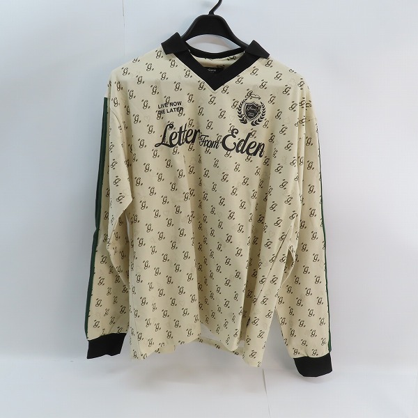 実際に弊社で買取させて頂いた【未使用】glamb/グラム Monogram Football Cutsew/モノグラムフットボールカットソー 長袖カットソー GB0324/CS10/M