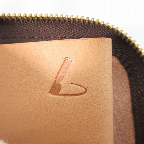 実際に弊社で買取させて頂いた土屋鞄製造所/ツチヤカバン L字ファスナー レザー ウォレット/コインケース/小銭入れ ダークブラウンの画像 4枚目