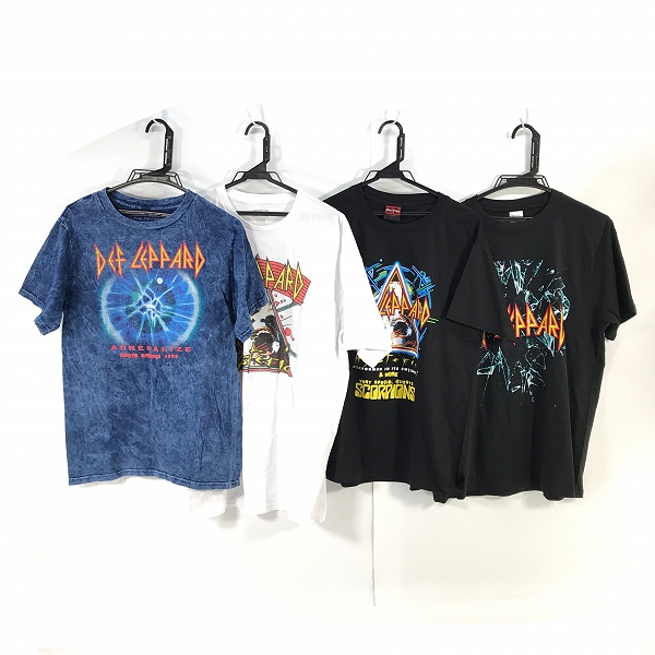 実際に弊社で買取させて頂いたDEF LEPPARD/デフレパード バンドTシャツ 4点セット
