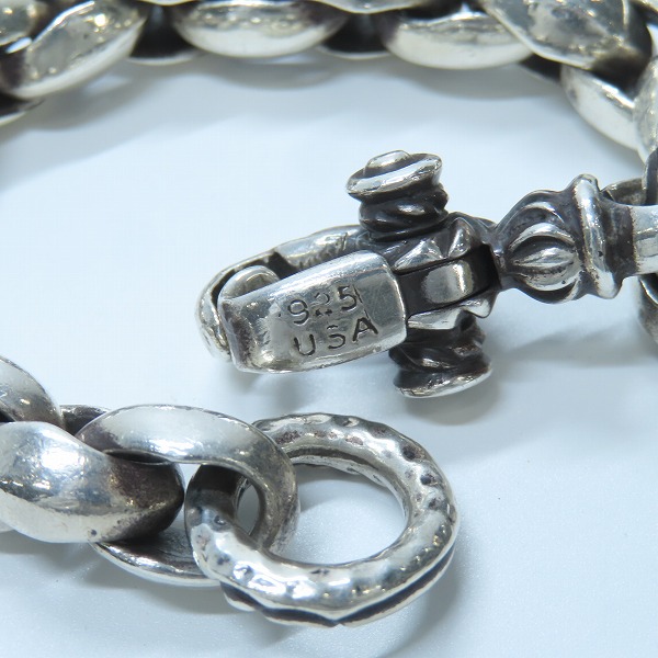 実際に弊社で買取させて頂いたLEONARD KAMHOUT/レナードカムホート シルクリンク ブレスレット 17リンクの画像 5枚目