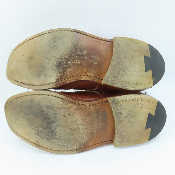 実際に弊社で買取させて頂いたTricker's/トリッカーズ MOLTON/モールトン カントリーブーツ ウイングチップ M2508/9の画像 2枚目