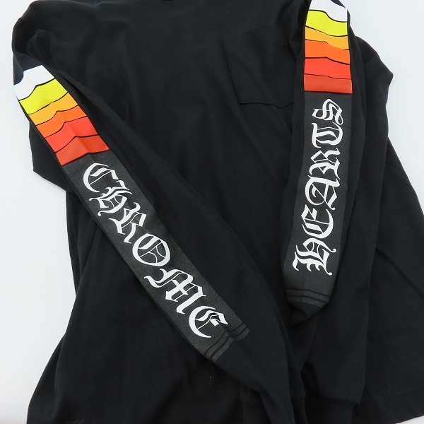実際に弊社で買取させて頂いた【JPタグ】CHROME HEARTS/クロムハーツ ネオンバーロゴ 背面プリント ロングスリーブ ポケット カットソー/Tシャツ Lの画像 6枚目