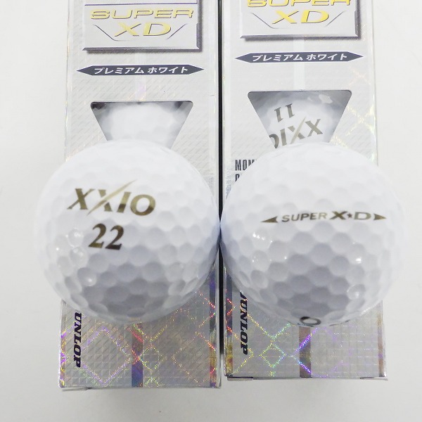 実際に弊社で買取させて頂いた【未使用】DUNLOP/ダンロップ XXIO/ゼクシオ SUPER XD ゴルフボール プレミアムホワイト・イエロー他 計1ダース の画像 1枚目
