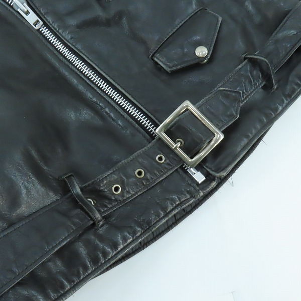 実際に弊社で買取させて頂いたHARLEY DAVIDSON/ハーレーダビッドソン Schott別注 ダブルライダース/46の画像 6枚目