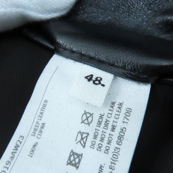 実際に弊社で買取させて頂いたTAKAHIROMIYASHITATheSoloist./タカヒロミヤシタザソロイスト 23AW two-way cropped ライダースジャケット/48の画像 4枚目