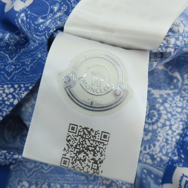 実際に弊社で買取させて頂いた【JPタグ】MONCLER/モンクレール  ペイズリー柄 半袖シャツ I20912F00003 XLの画像 6枚目